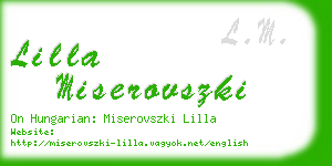 lilla miserovszki business card